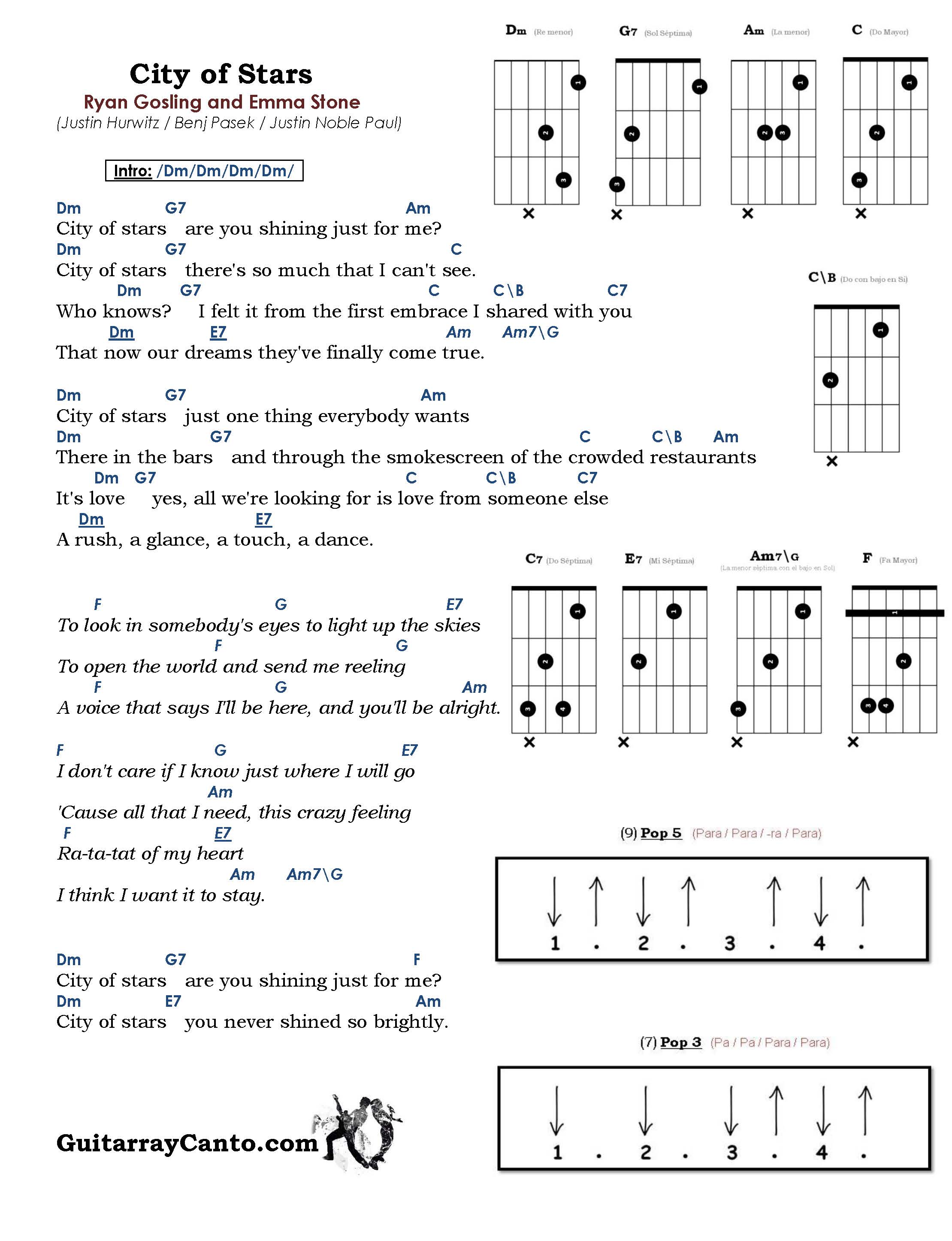 city of stars chords