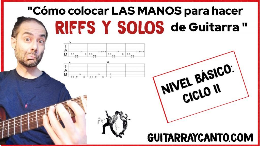 colocar manos riffs solos guitarra