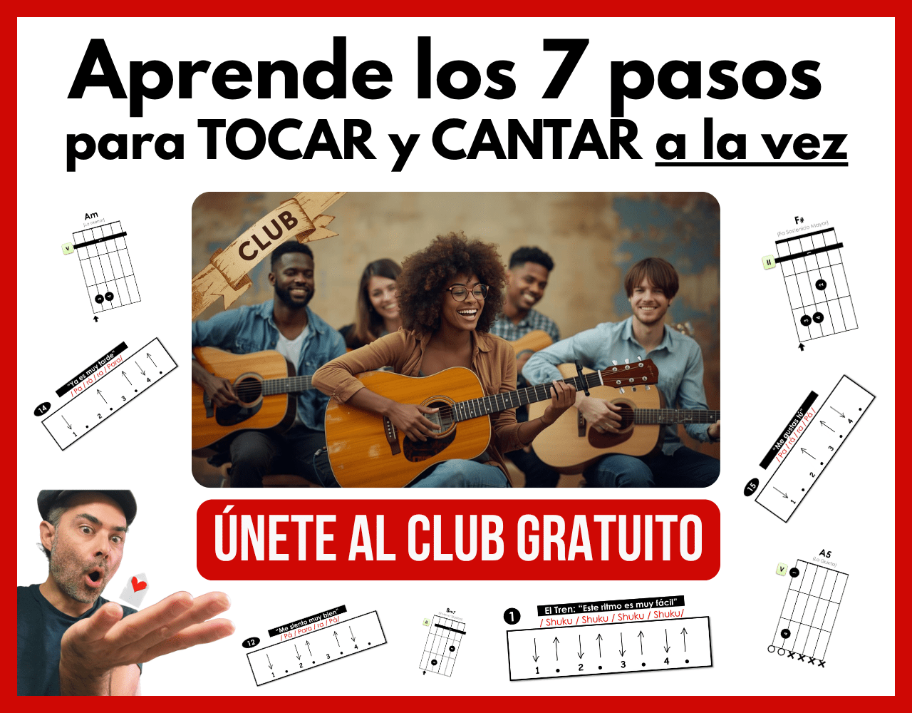 Aprende mis 7 pasos para tocar y cantar a la vez